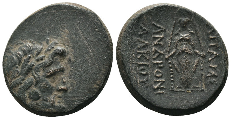 Phyrgia. Apameia. (88-40 BC) Æ Bronze. Obv: laureate head of Zeus right. Rev: fa...