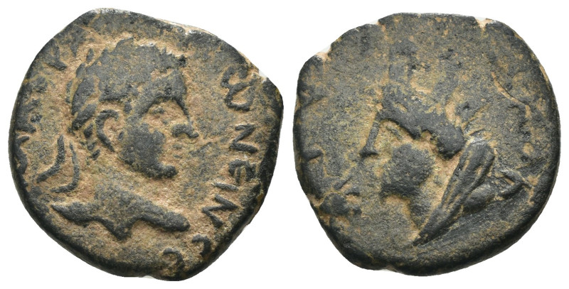 Elagabal. (218-222 AD). Æ Bronze. Mesopotamia. Carrhae. Obv: laureate and draped...