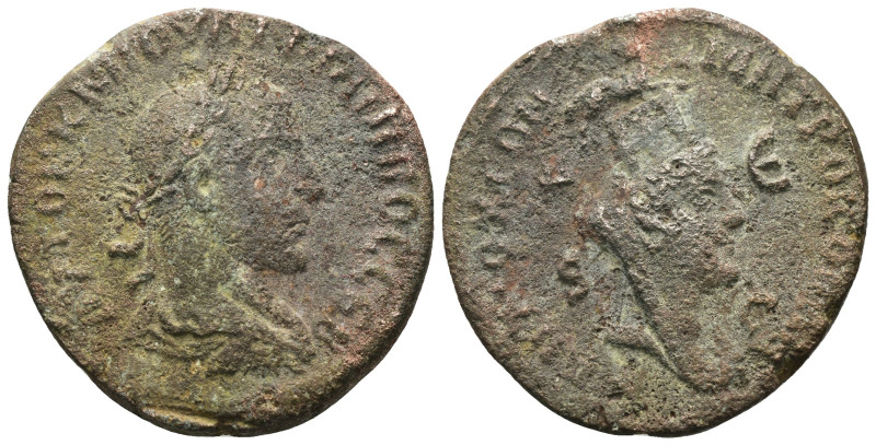 Philippus I. Arabs. (244-249 AD). Æ Bronze. Seleucis and Pieria. Antioch. Obv: l...