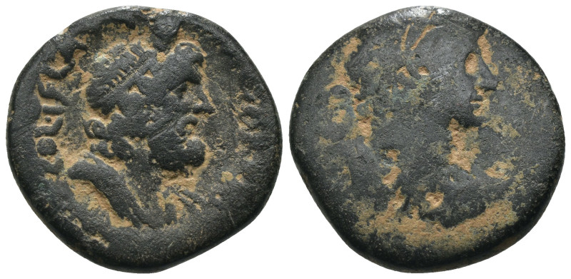 Tiberius. (14-37 AD). Æ Bronze. provincial mint. Weight 10.62 gr - Diameter 23 m...