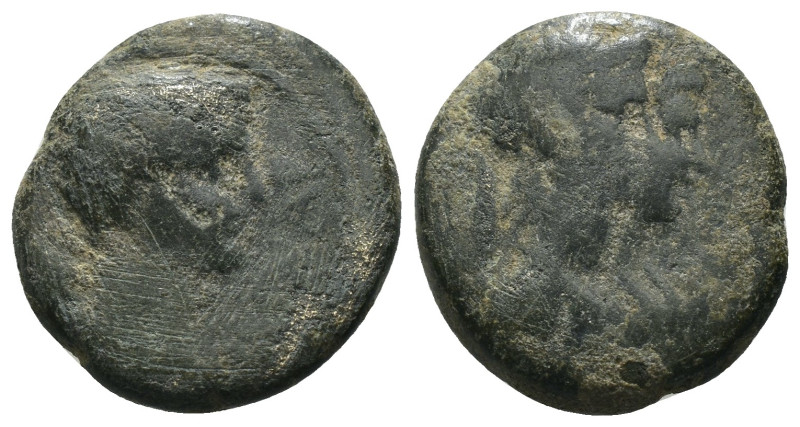 Tiberius. (14-37 AD). Æ Bronze. provncial mint. Weight 3.75 gr - Diameter 16 mm