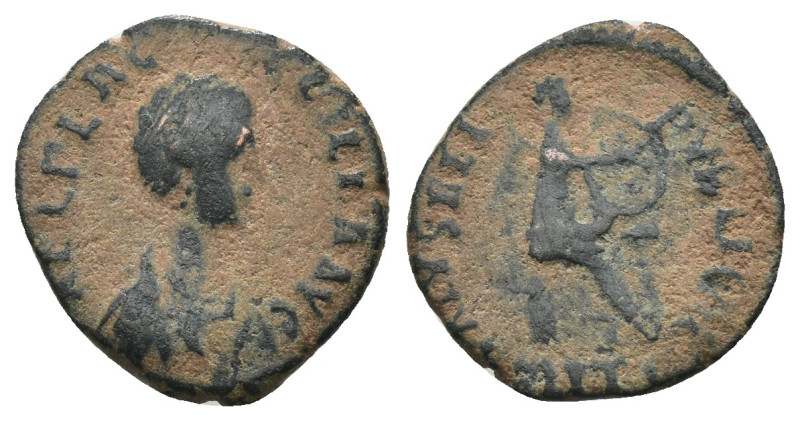 Aelia Flaccilla. ( 383-388 AD). Follis. Antioch. Obv: AEL FLACCILLA AVG. Pearl-d...