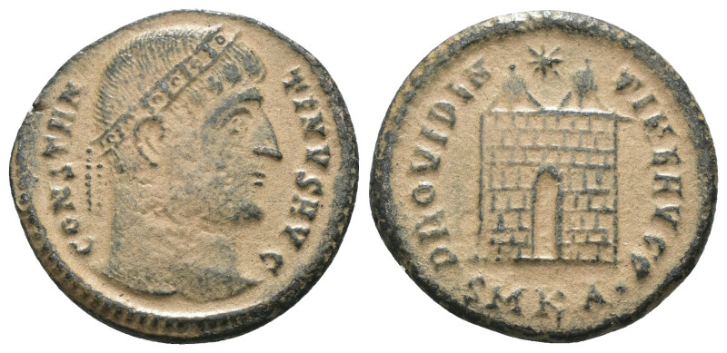 Constantinus I. (307-337 AD). Follis. Cyzicus. Obv: CONSTANTINVS AVG. laureate b...