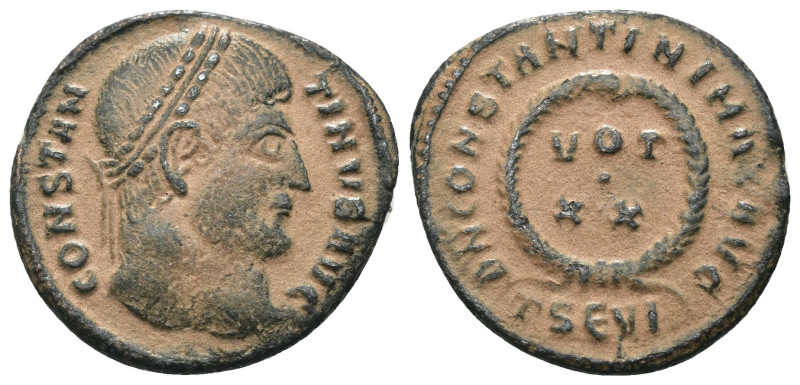 Constantinus I. (307-337 AD). Follis. Thessalonica. Obv: CONSTANTINVS AVG. laure...