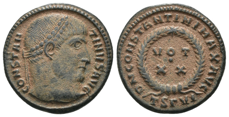 Constantinus I. (307-337 AD). Follis. Thessalonica. Obv: CONSTANTINVS AVG. laure...