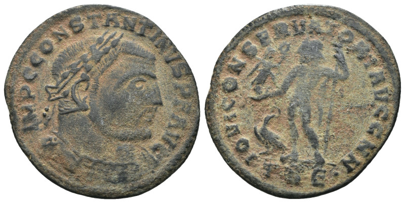 Constantinus I. (317-320 AD). Follis. Thessalonica. Obv: IMP CONSTANTINVS AVG. d...