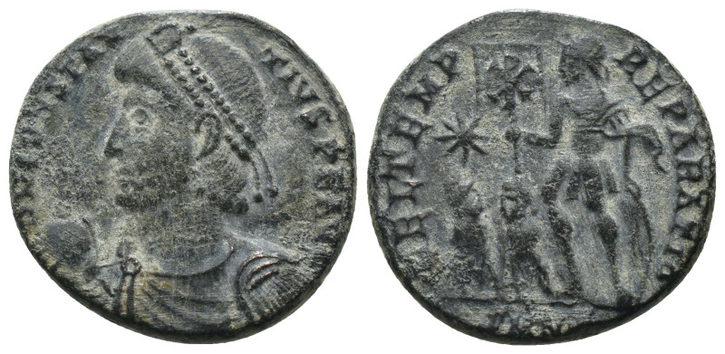 Constantinus II. (337-361 AD). Follis. Cyzicus. Obv: D N CONSTANTIVS P F AVG. di...