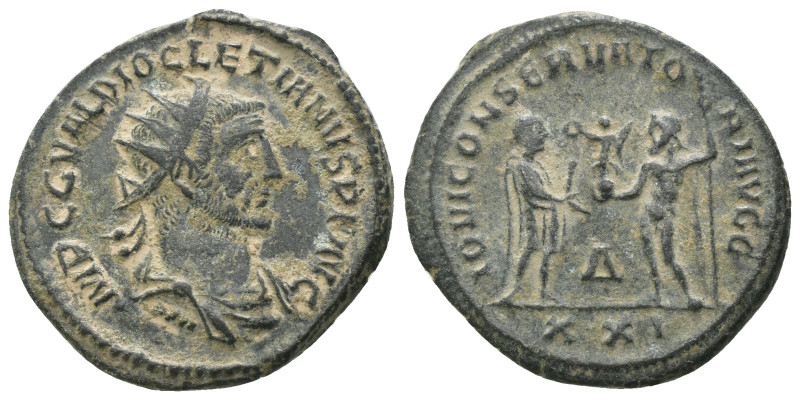 Diocletian. (285 AD). Æ Antoninian. Antioch. Obv: IMP C C VAL DIOCLETIANVS P F A...