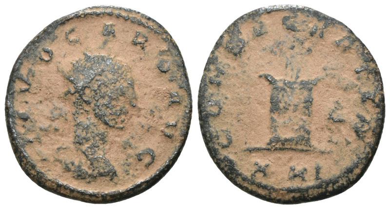 Divo Caro. (284-285 AD) Æ Antoninian. Antioch. Obv: DIVO CARO AVG. cuirassed bus...