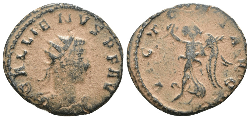 Gallienus. (264 AD) BI Antoninianus. Antioch. Obv: GALLIENVS AVG. cuirassed bust...