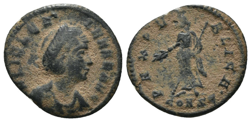 Helena. (307-337 AD). Æ Follis. Constantinople. Obv: FL HELENA AVGVSTA. diademed...