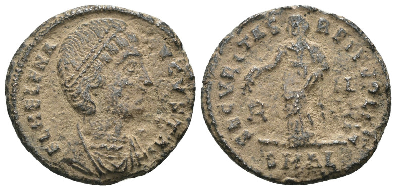 Helena. (307-337 AD). Follis. Alexandria. Obv: FL HELENA AVGVSTA. diademed bust ...