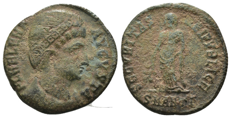 Helena. (307-337 AD). Follis. Antioch. Obv: FL HELENA AVGVSTA. diademed bust of ...