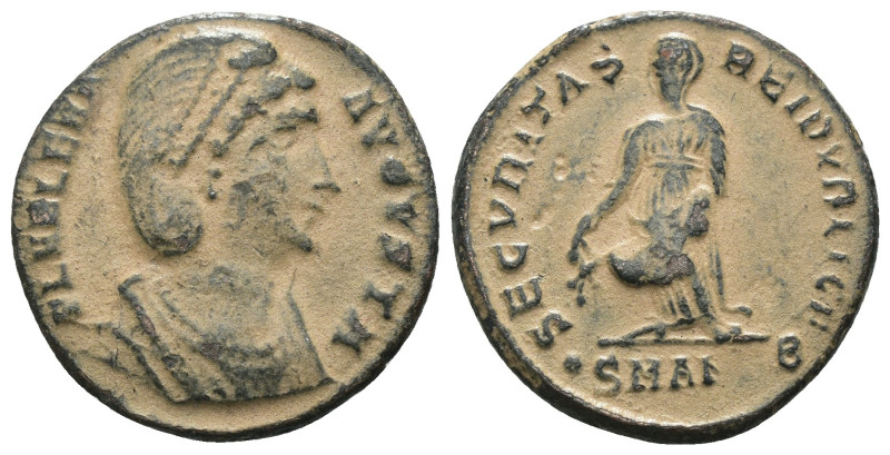 Helena. (307-337 AD). Follis. Antioch. Obv: FL HELENA AVGVSTA. diademed bust of ...