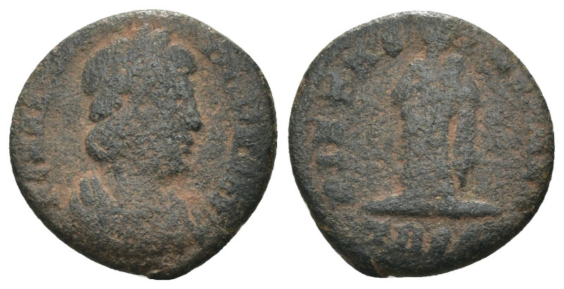 Helena. (307-337 AD). Follis. Cyzicus. Obv: FL HELENA AVGVSTA. diademed bust of ...