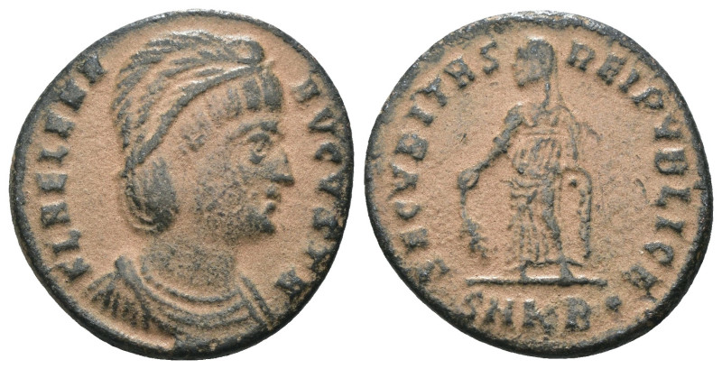 Helena. (307-337 AD). Follis. Cyzicus. Obv: FL HELENA AVGVSTA. diademed bust of ...