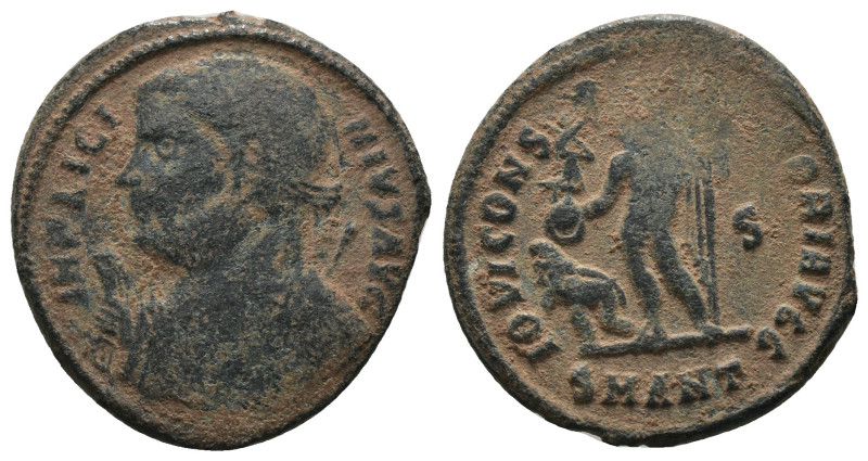 Licinius I. (317-320 AD). Follis. Antioch. Obv: IMP LICINIVS AVG. draped bust of...