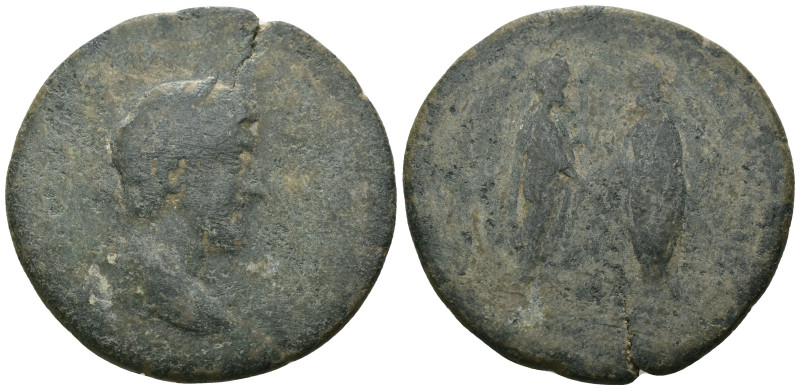 Lucius Verus. (161 AD). Sesterz. Rome. Obv: IMP CS L AVREL VERVS AVG. draped bus...