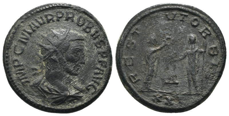 Probus. (276-282 AD). Æ Antoninian. Antioch. Obv: IMP C M AVR PROBVS P F AVG. ra...