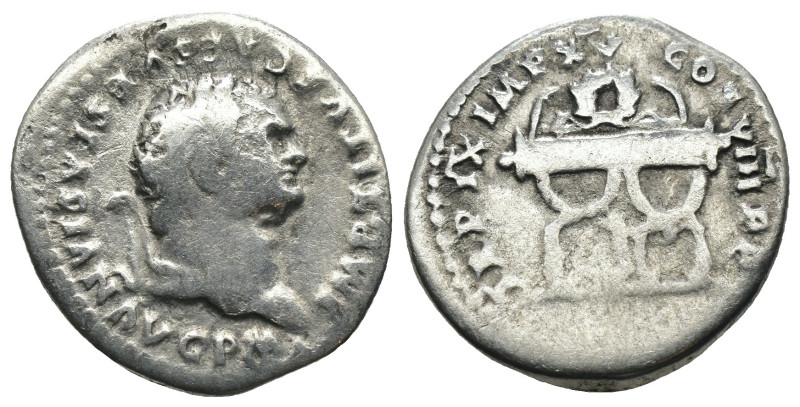 Titus. (79 AD) AR Denar. Rome. Weight 2.89 gr - Diameter 18 mm