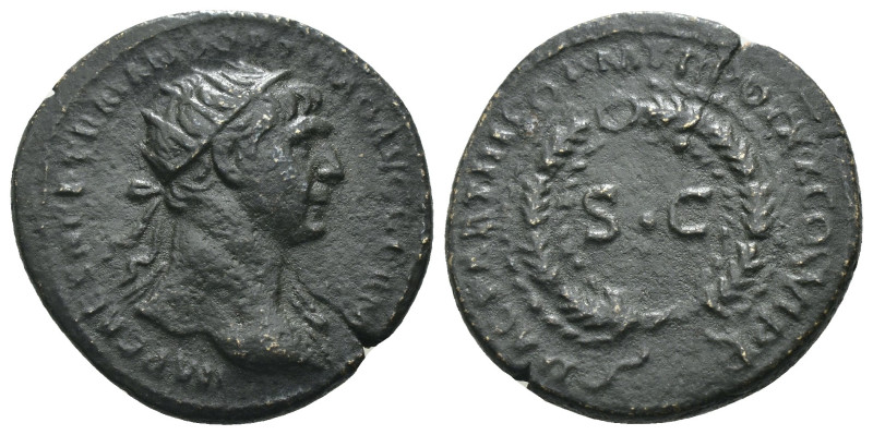 Trajan. (115-116 AD). Semis. Rome (for circulation in Syria). Obv: IMP CS NER TR...