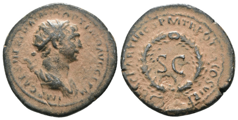 Trajan. (115-116 AD). Semis. Rome (for circulation in Syria). Obv: IMP CS NER TR...