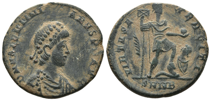 Valentinian II. (392-395 AD). Follis. Nicomedia. Obv: DN VALENTINIANVS PF AVG. d...