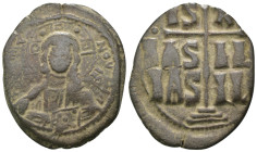 Basil II. and Constantine VIII. (1020-1028 AD). Follis. Constantinople. Obv: bust of Christ facing holding book. Rev: legend in four lines. Weight 10....