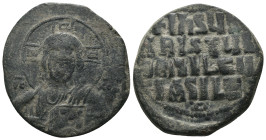 Basil II. and Constantine VIII. (1020-1028 AD). Follis. Constantinople. Obv: bust of Christ facing holding book. Rev: legend in four lines. Weight 10....