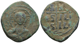 Basil II. and Constantine VIII. (1020-1028 AD). Follis. Constantinople. Obv: bust of Christ facing holding book. Rev: legend in four lines. Weight 11....