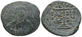 Basil II. and Constantine VIII. (1020-1028 AD). Follis. Constantinople. Obv: bust of Christ facing holding book. Rev: legend in four lines. Weight 12....