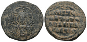 Basil II. and Constantine VIII. (1020-1028 AD). Follis. Constantinople. Obv: bust of Christ facing holding book. Rev: legend in four lines. Weight 13....