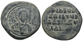 Basil II. and Constantine VIII. (1020-1028 AD). Follis. Constantinople. Obv: bust of Christ facing holding book. Rev: legend in four lines. Weight 18....