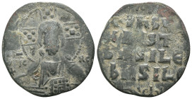 Basil II. and Constantine VIII. (1020-1028 AD). Follis. Constantinople. Obv: bust of Christ facing holding book. Rev: legend in four lines. Weight 5.0...