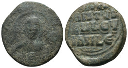 Basil II. and Constantine VIII. (1020-1028 AD). Follis. Constantinople. Obv: bust of Christ facing holding book. Rev: legend in four lines. Weight 6.5...