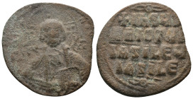 Basil II. and Constantine VIII. (1020-1028 AD). Follis. Constantinople. Obv: bust of Christ facing holding book. Rev: legend in four lines. Weight 6.5...