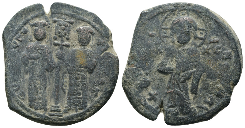 Constantine X. Ducas. (1059-1067 AD). Follis. Constantinople. Obv: Christ facing...