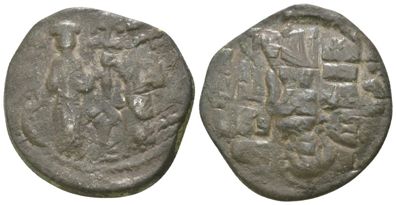 Constantine X. Ducas. (1059-1067 AD). Follis. Constantinople. Obv: Christ facing...