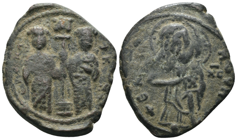 Constantine X. Ducas. (1059-1067 AD). Follis. Constantinople. Obv: Christ facing...