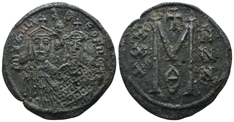 Leo V. (813-820 AD). Æ Follis. Constantinople. Obv: Leo and Constantine facing. ...