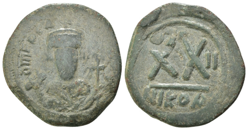 Tiberius II. Constantine. (578-582 AD). 1/2 Follis / 20 Nummi. Constantinople. O...