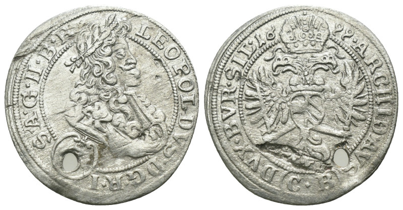 Habsburg. Leopold I. (1698) Weight 1.46 gr - Diameter 21 mm