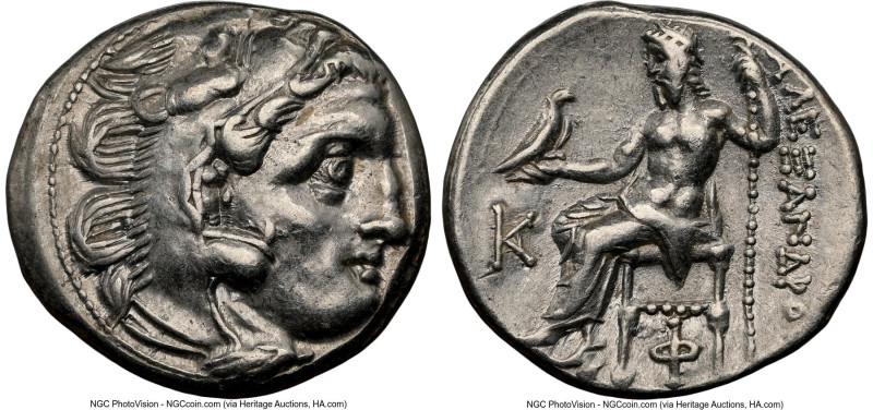 MACEDONIAN KINGDOM. Alexander III the Great (336-323 BC). AR drachm (17mm, 11h)....