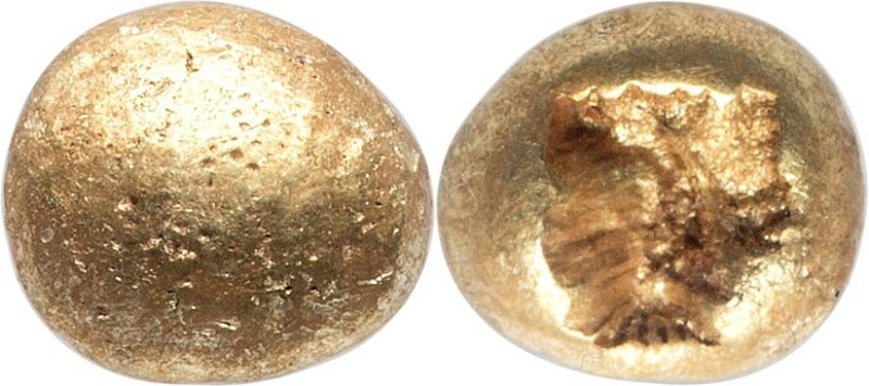 IONIA. Uncertain mint. Ca. 650-600 BC. EL 1/12 stater or hemihecte (7mm, 1.14 gm...