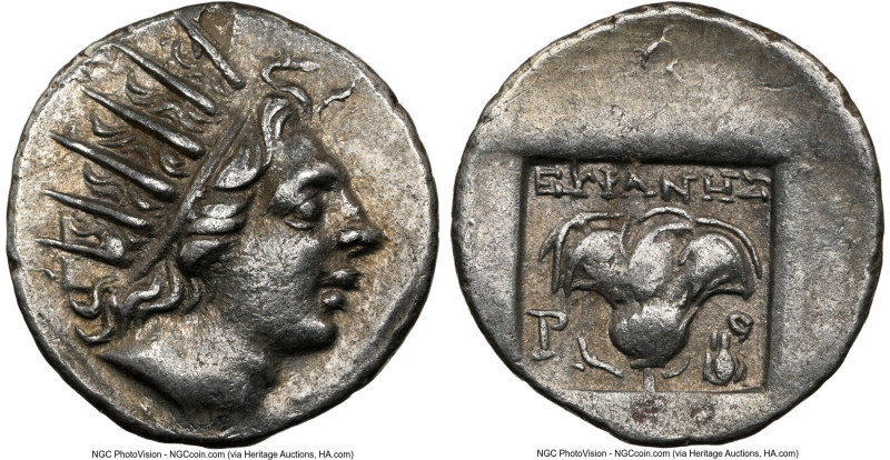 CARIAN ISLANDS. Rhodes. Ca. 88-84 BC. AR drachm (14mm, 12h). NGC XF. Plinthophor...