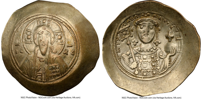 Michael VII Ducas (AD 1071-1078). AV/EL histamenon nomisma scyphate (28mm, 4.33 ...