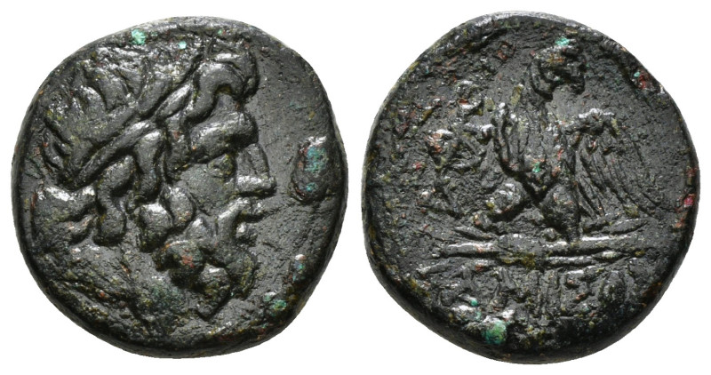 PONTOS. Amisos. Ae (Circa 100-85 BC).
Obv: Laureate head of Zeus right.
Rev: AMI...