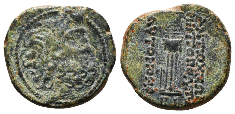 SYRIA, Seleucis and Pieria. Antioch, 1st century BC. Ae Laureate head of Zeus ri...