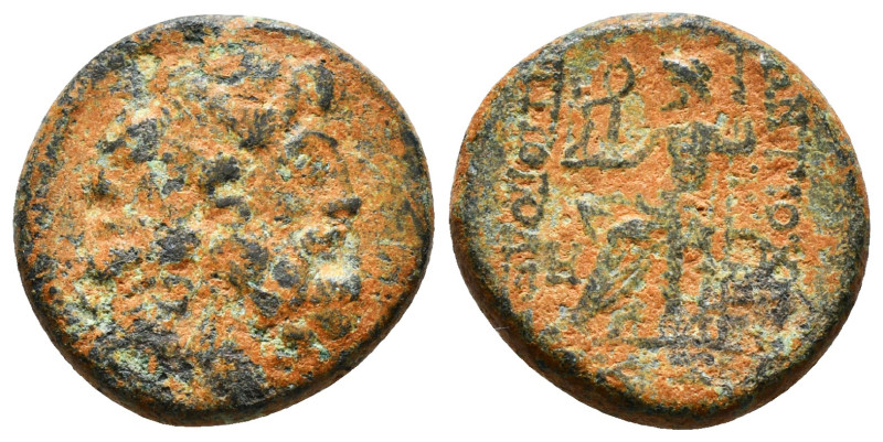 SELEUCIS & PIERIA. Antioch. Ae Tetrachalkon (38-35 BC). Uncertain date.
Obv: Lau...