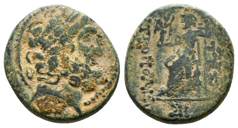 SELEUCIS & PIERIA. Antioch. Ae Tetrachalkon (38-35 BC). Uncertain date.
Obv: Lau...